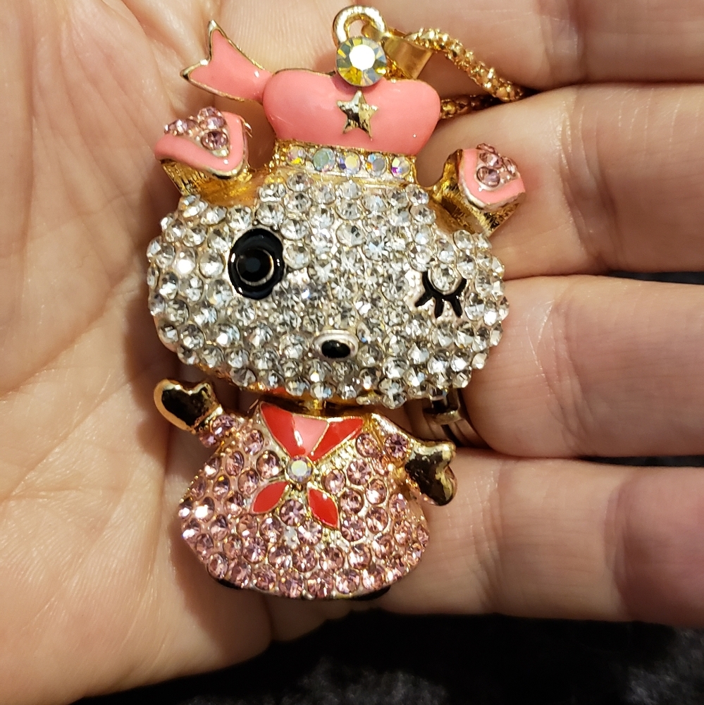 NWT CUTE CRYSTAL DOGGIE NECKLACE Betsy Johnson - Picture 1 of 4